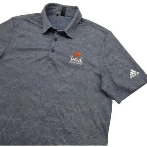 Kiawah Ocean Course 2021 PGA Polo Shirt Mens M Gray Adidas Golf Performance
